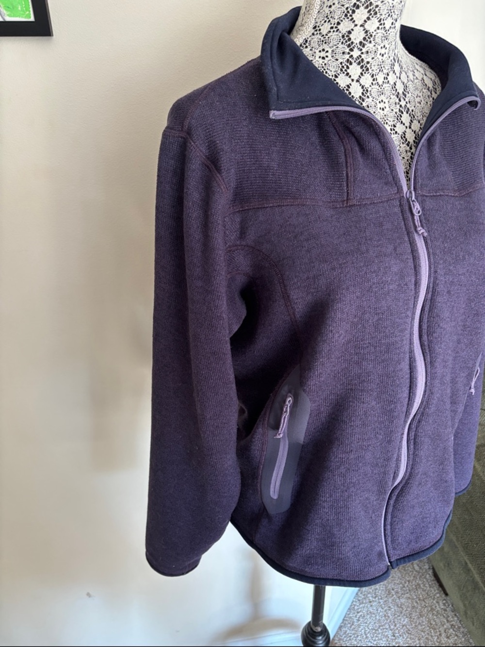 Arc'teryx Women's Purple Full-Zip Polartec Jacket-XL - Picture 4 of 10
